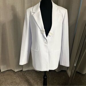Oversized Chic White Women's Blazer